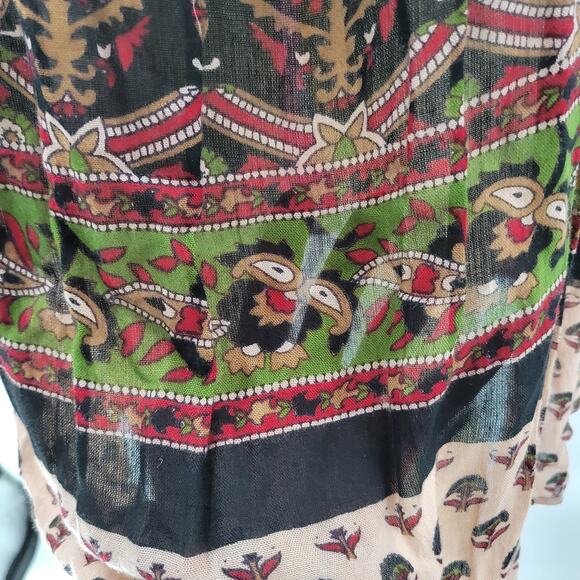 Jayli Dress Womens S Red Black‎ Elephant Paisley Open Back Festival Beach Boho - Picture 14 of 16